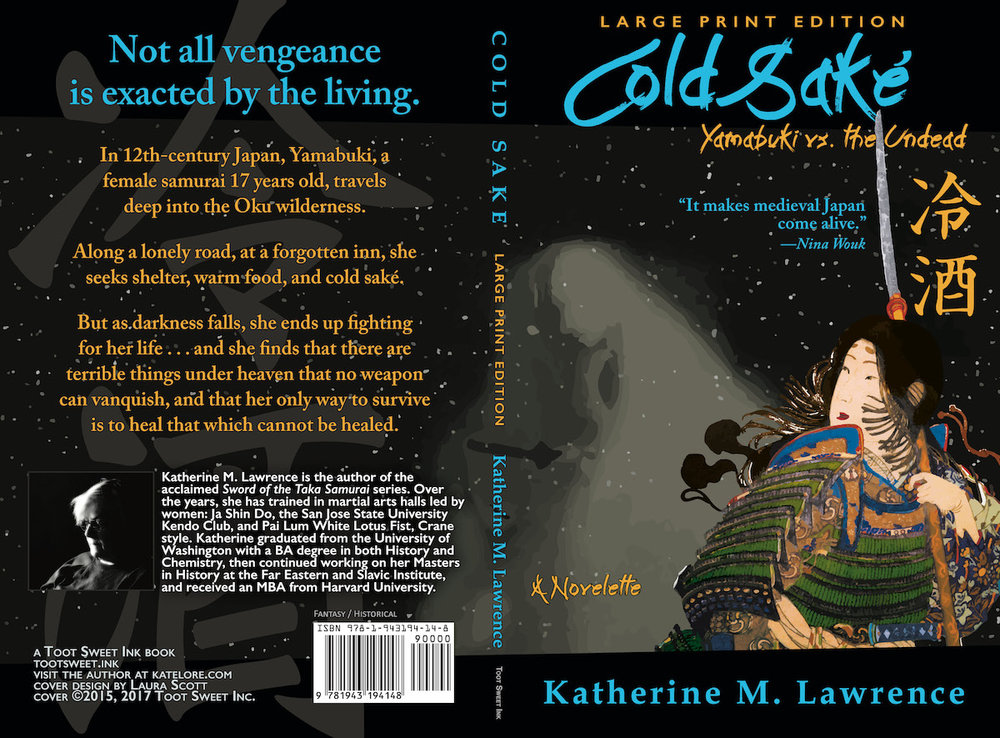 full paperback cover of Cold Sake large print edition